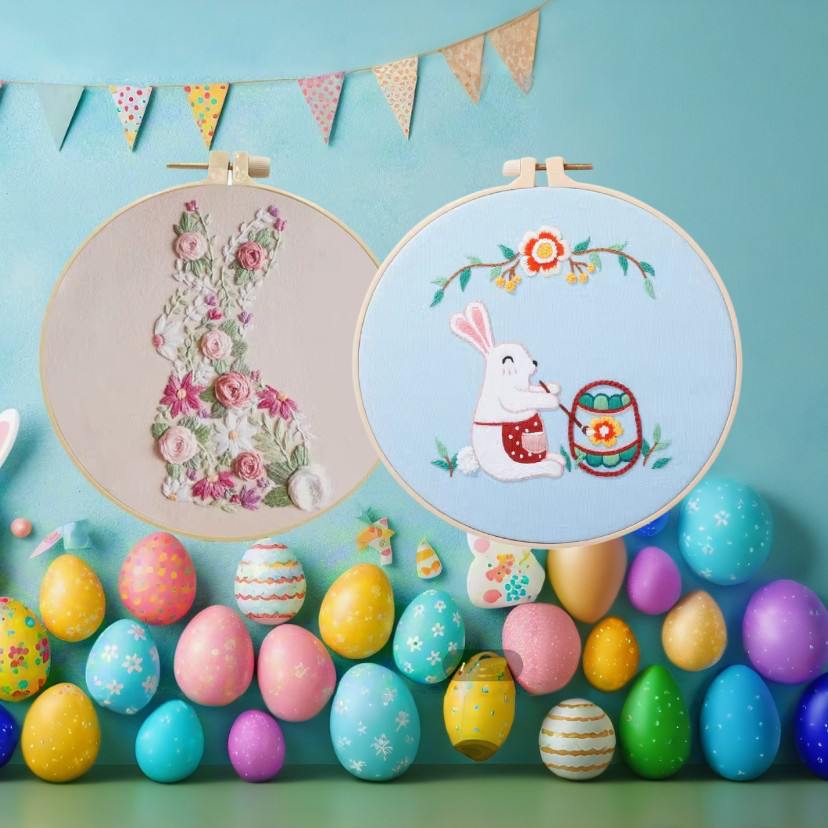 CraftHoop Easter Bunny Embroidery Kit