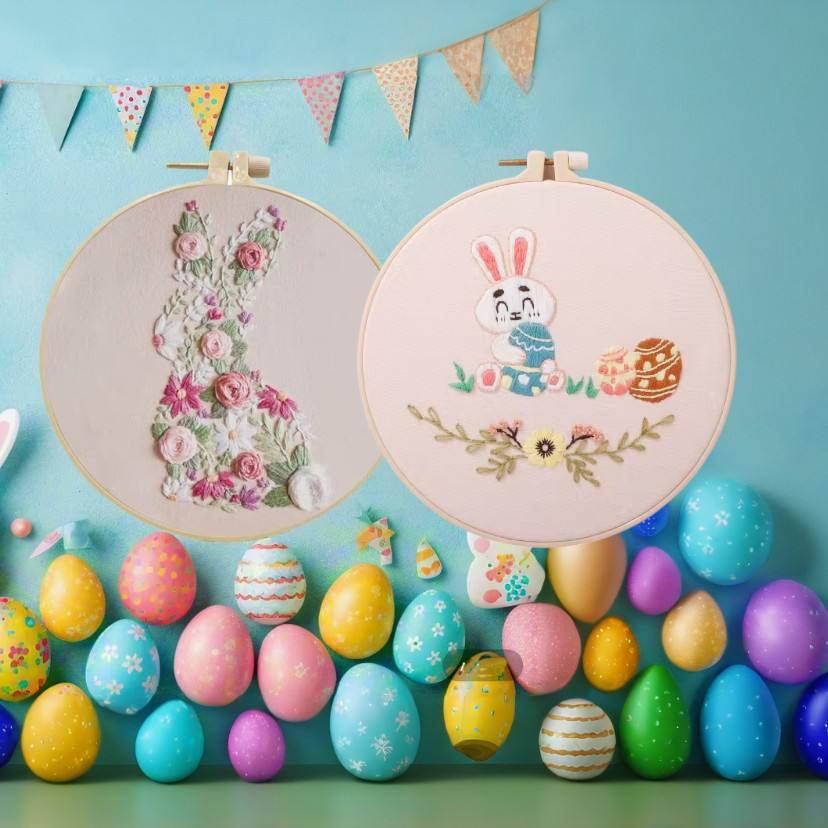 CraftHoop Easter Bunny Embroidery Kit