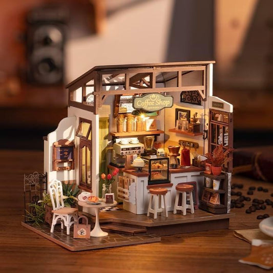 3D Miniature Coffee Shop DIY Kit