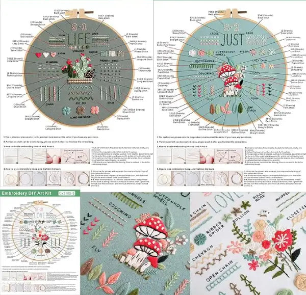 CraftHoop 3-Piece Learn & Stitch Kit