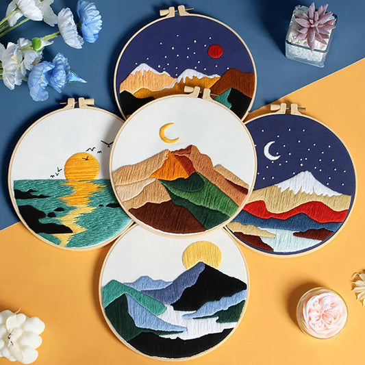 CraftHoop Celestial Landscapes Embroidery Kit