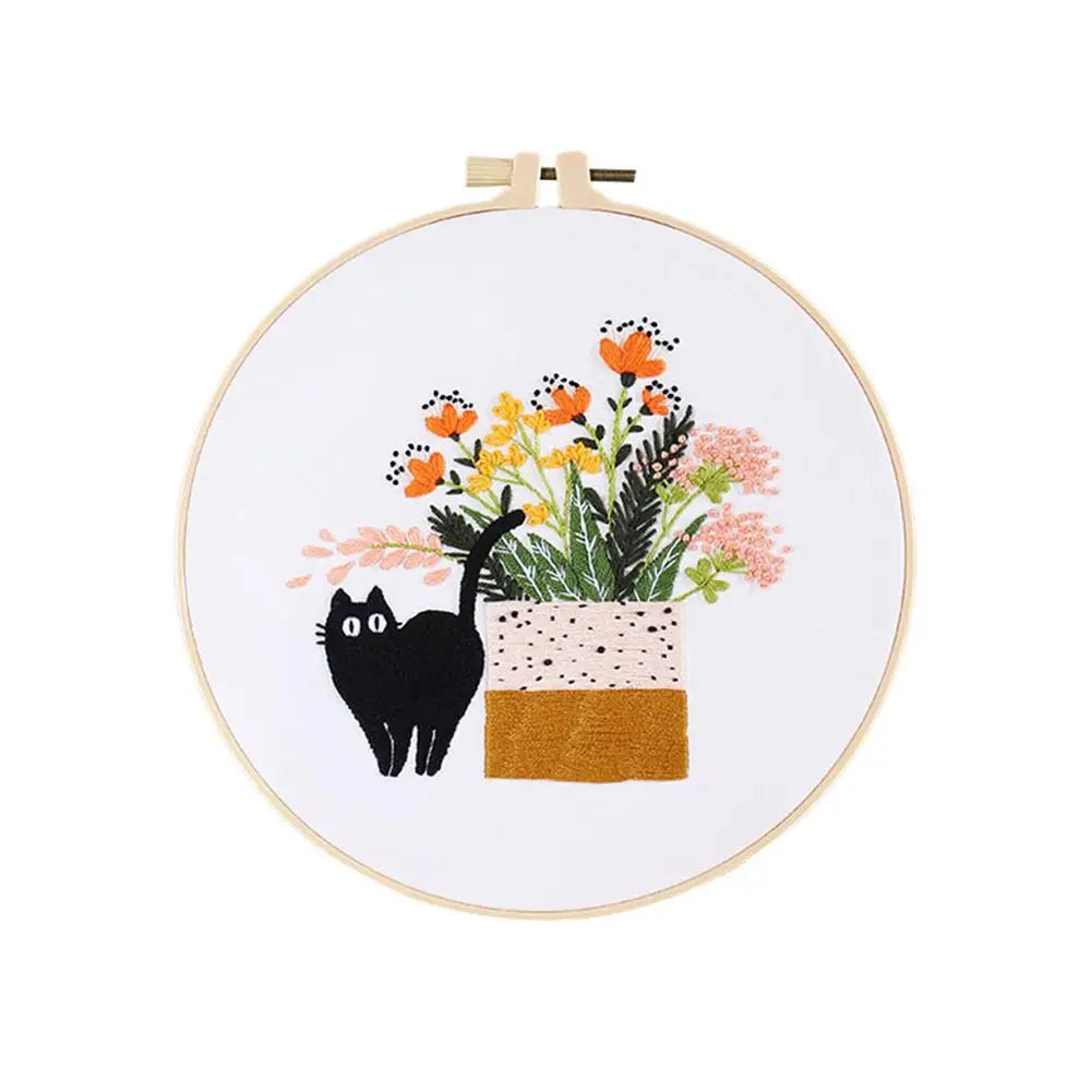 CraftHoop potted orchid embroidery - Delicate and detailed needlework project
