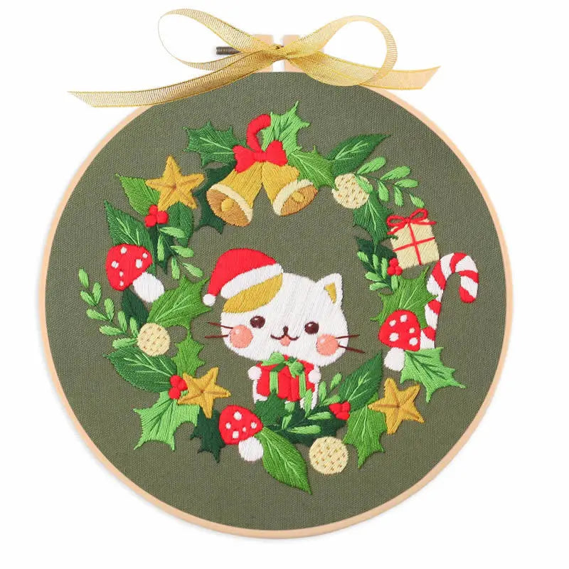 CraftHoop Christmas Cheer Embroidery Kit