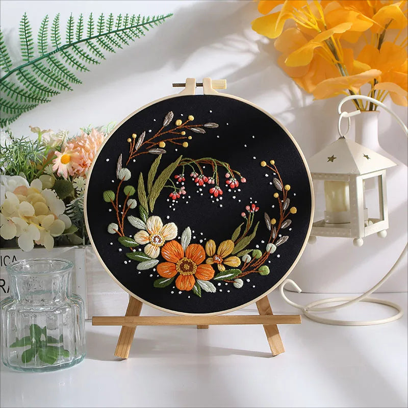 CraftHoop Twilight Petals Embroidery Kit