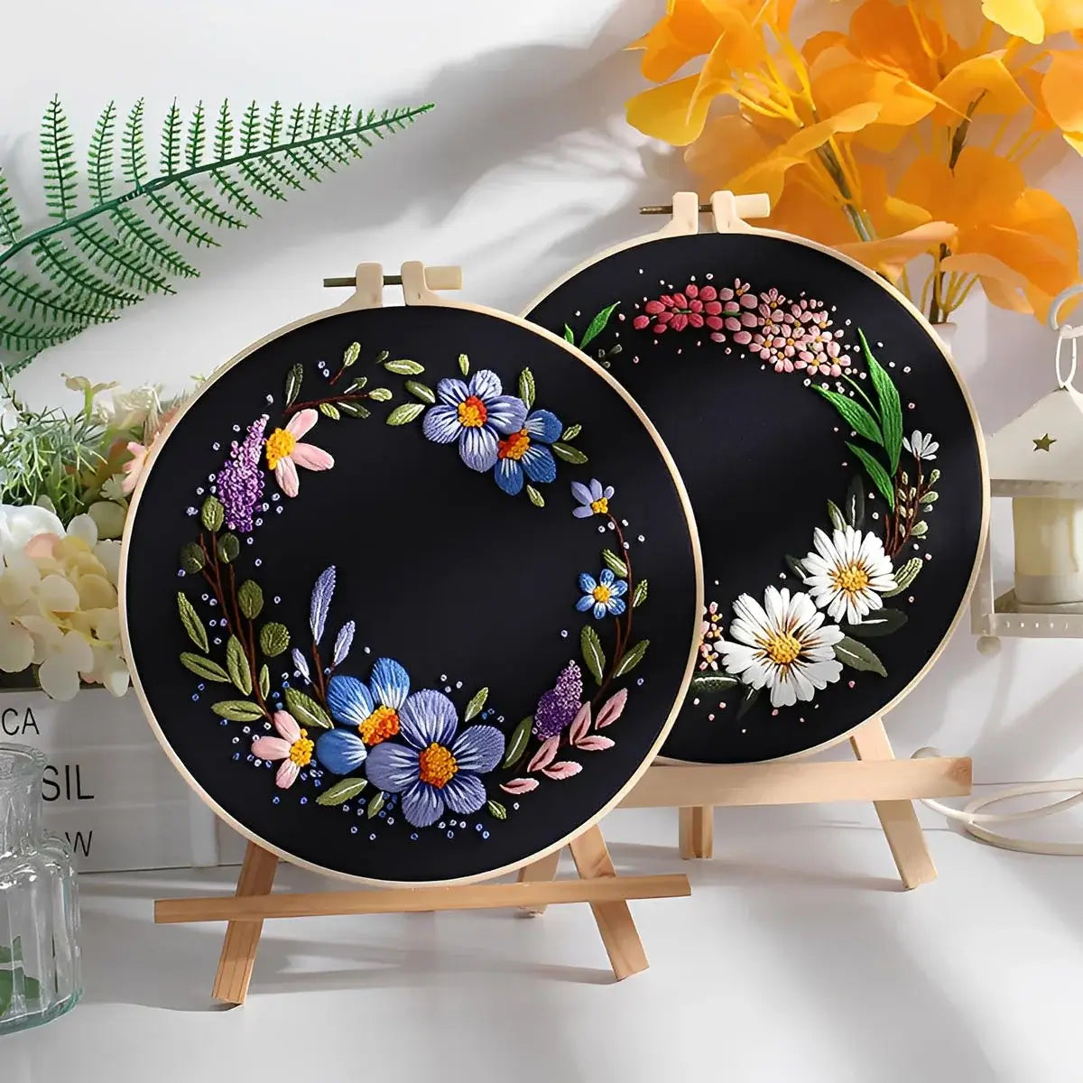 CraftHoop Twilight Petals Embroidery Kit