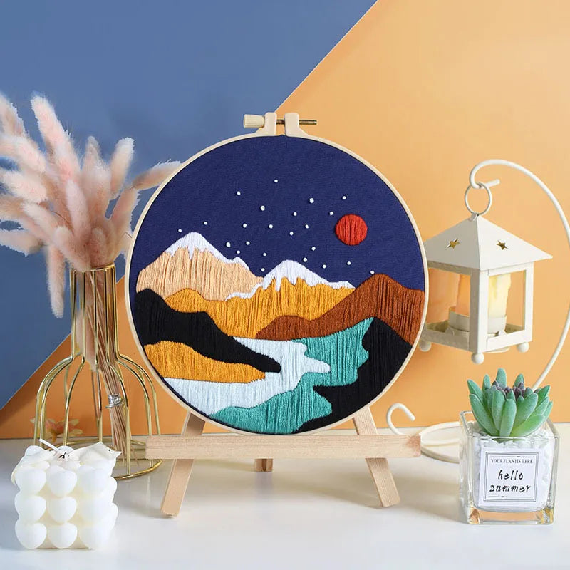 CraftHoop Celestial Landscapes Embroidery Kit