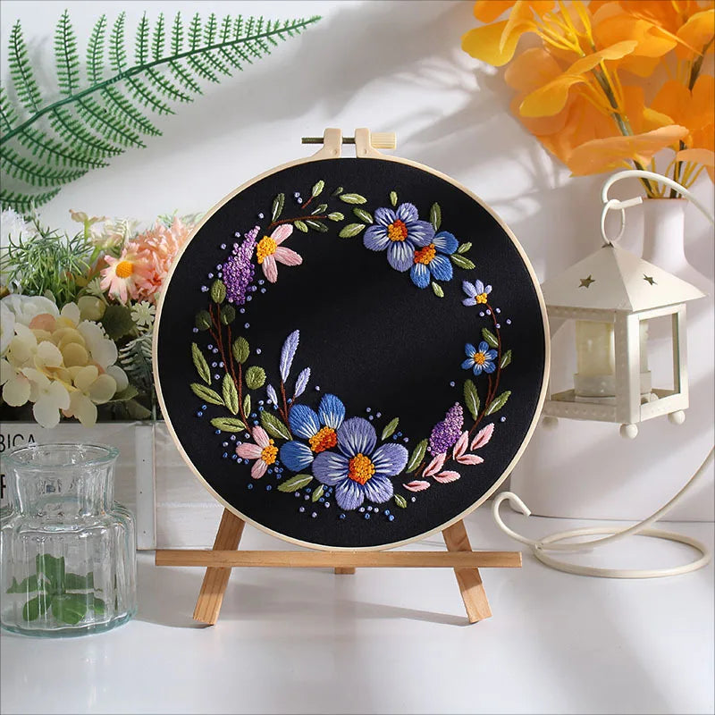 CraftHoop Twilight Petals Embroidery Kit