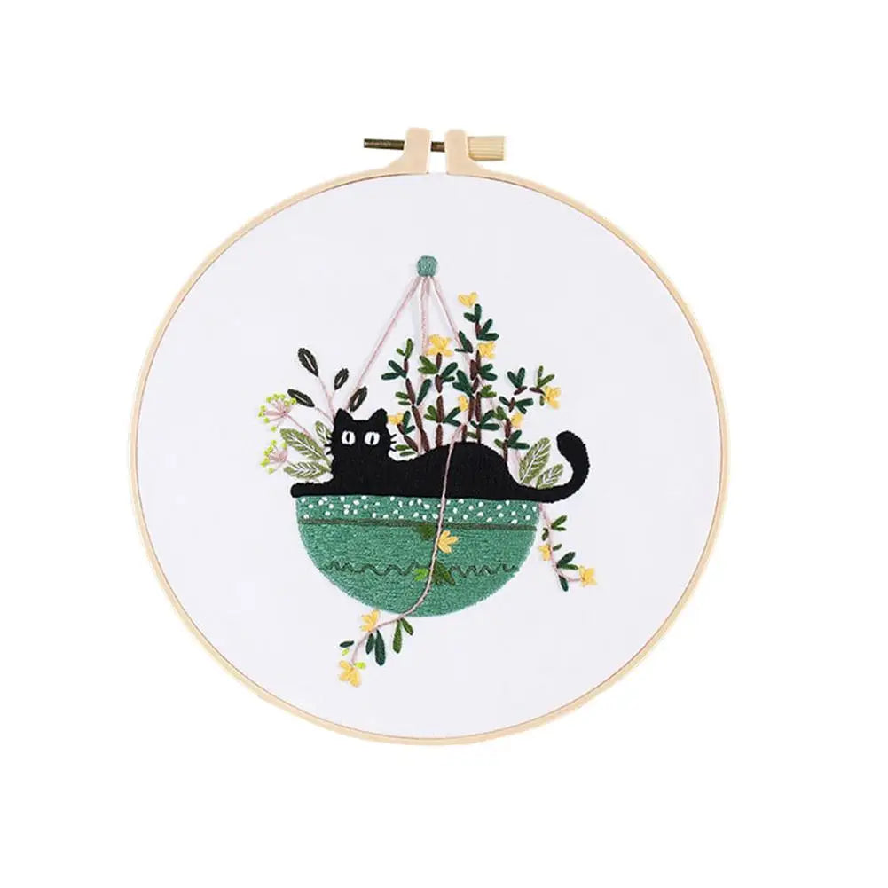 CraftHoop potted cacti embroidery - Fun and creative DIY sewing kit
