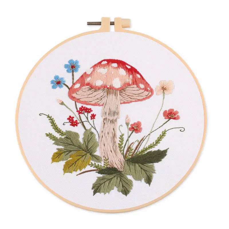 CraftHoop 3-Set Fairyland Mushroom Embroidery Kit