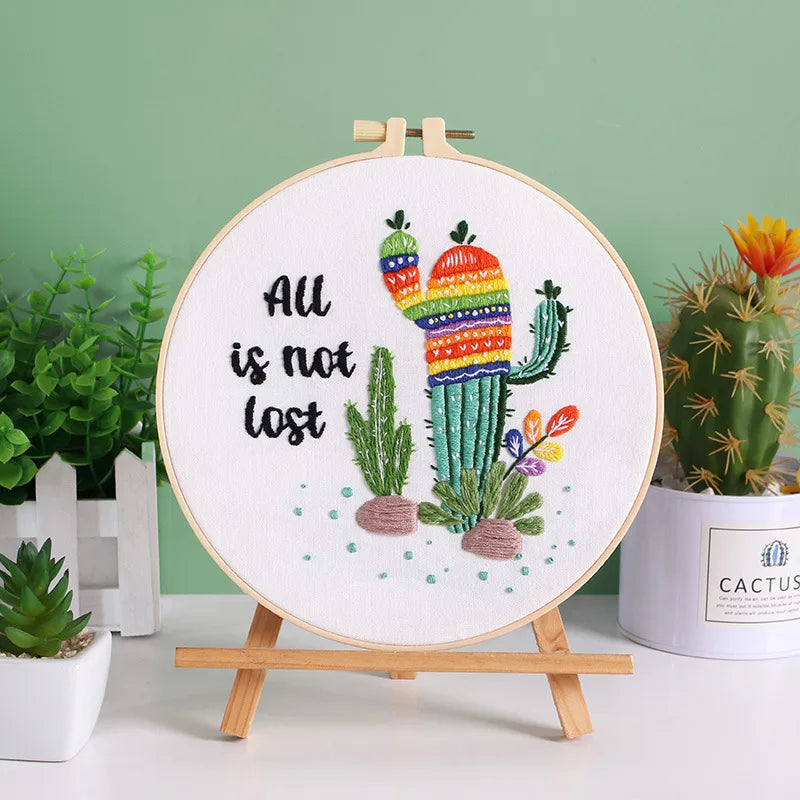 CraftHoop Cactus Humor Embroidery Kit