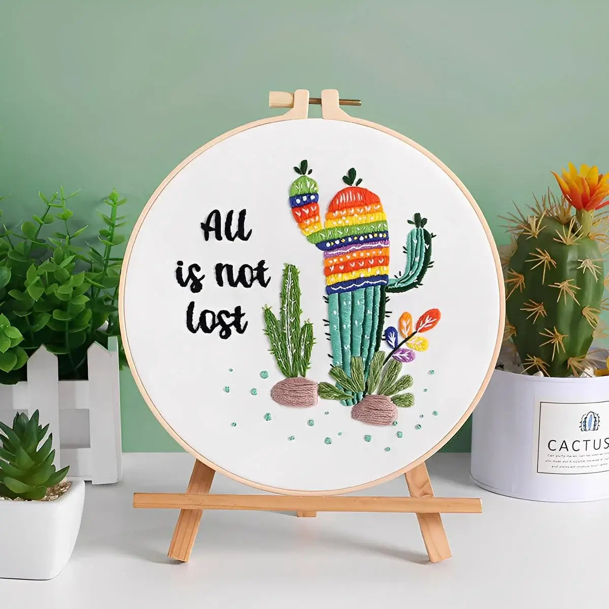 CraftHoop Cactus Humor Embroidery Kit
