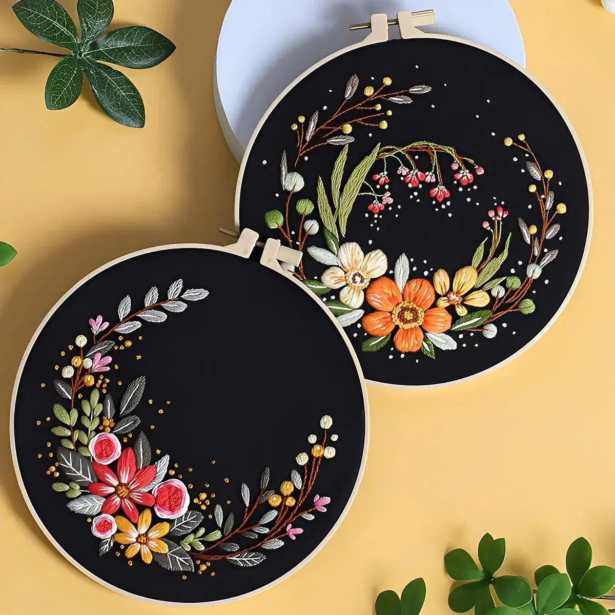 CraftHoop Twilight Petals Embroidery Kit
