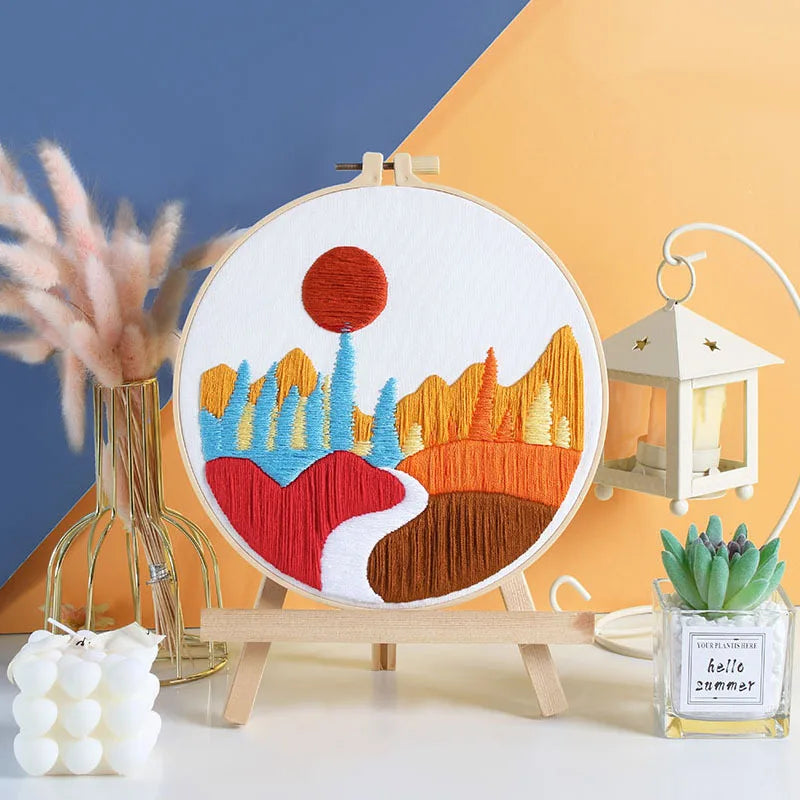 CraftHoop Celestial Landscapes Embroidery Kit