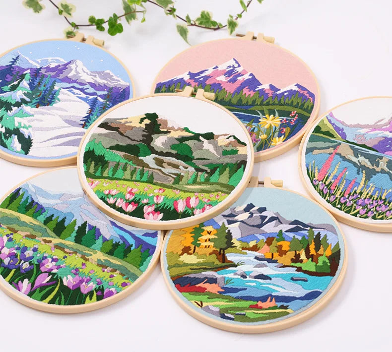 CraftHoop Peaks & Lakes Embroidery Kit