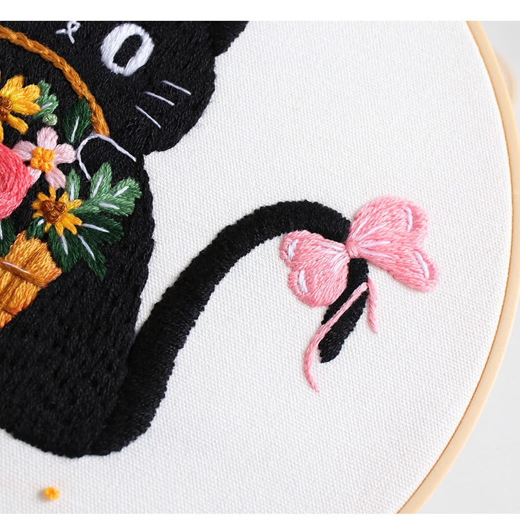CraftHoop Midnight Cats Embroidery Kit