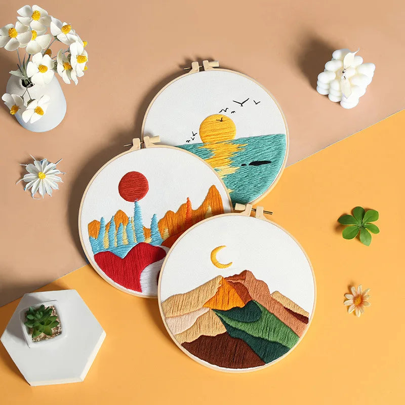 CraftHoop Celestial Landscapes Embroidery Kit