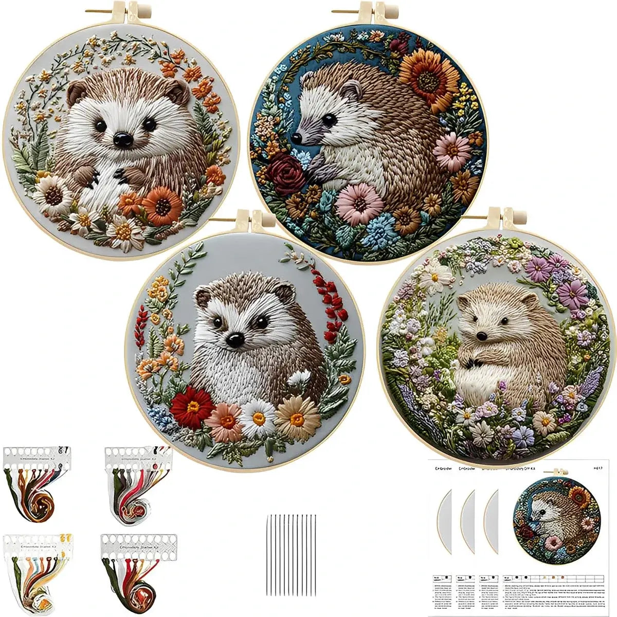 CraftHoop Hedgehog in Bloom Embroidery Kit
