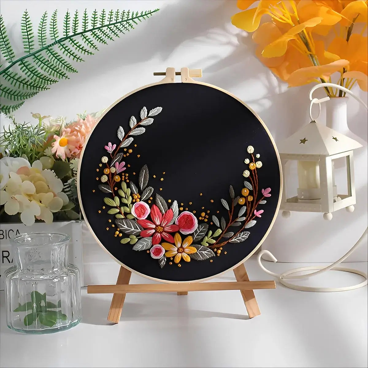CraftHoop Twilight Petals Embroidery Kit