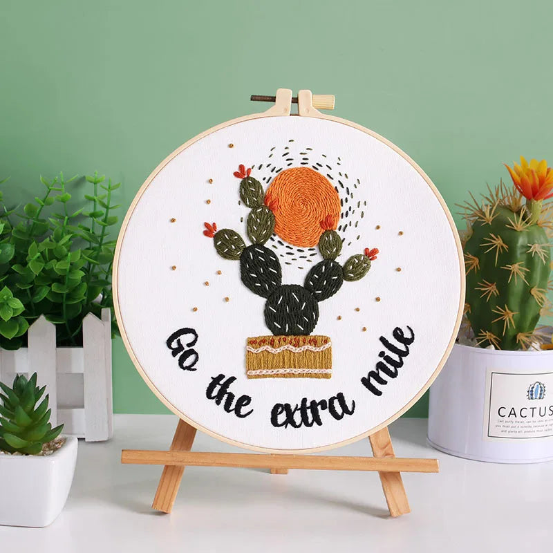 CraftHoop Cactus Humor Embroidery Kit