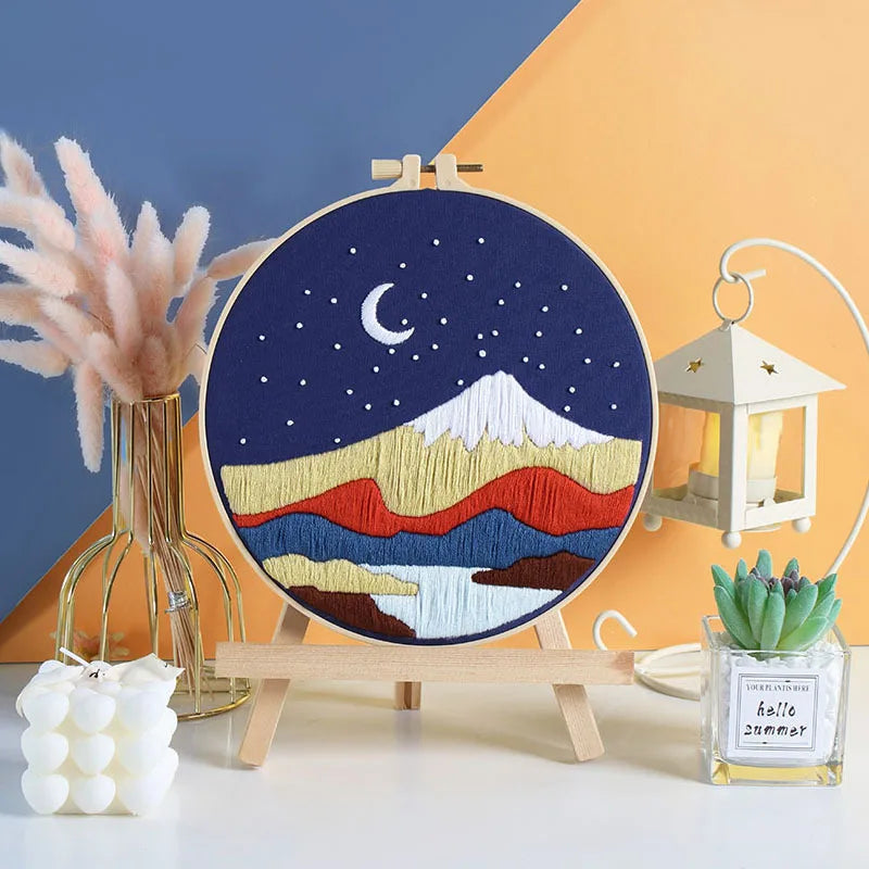 CraftHoop Celestial Landscapes Embroidery Kit