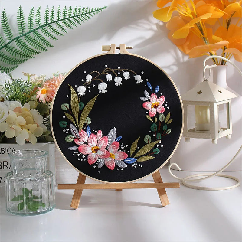 CraftHoop Twilight Petals Embroidery Kit