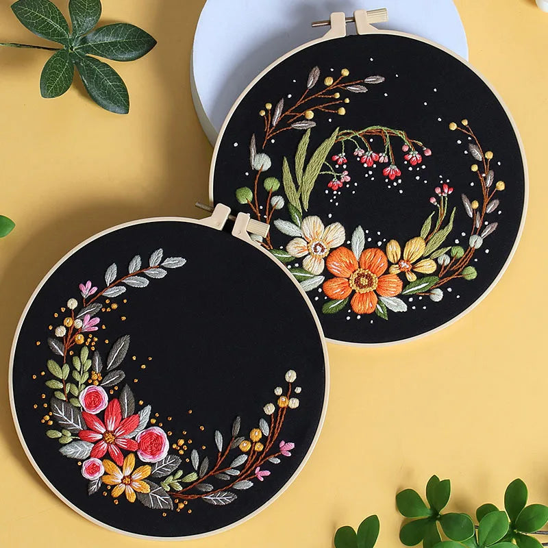 CraftHoop Twilight Petals Embroidery Kit