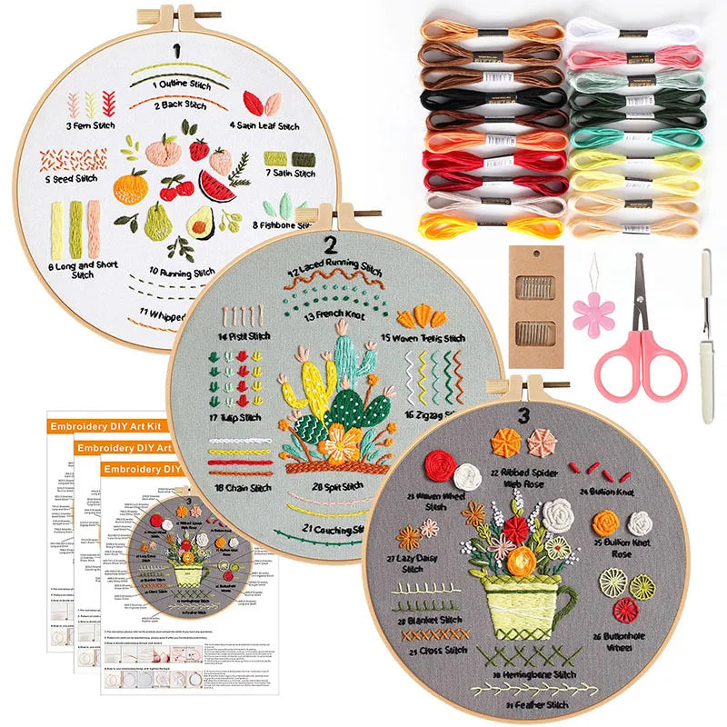 CraftHoop Fruity Florals Beginner Kit