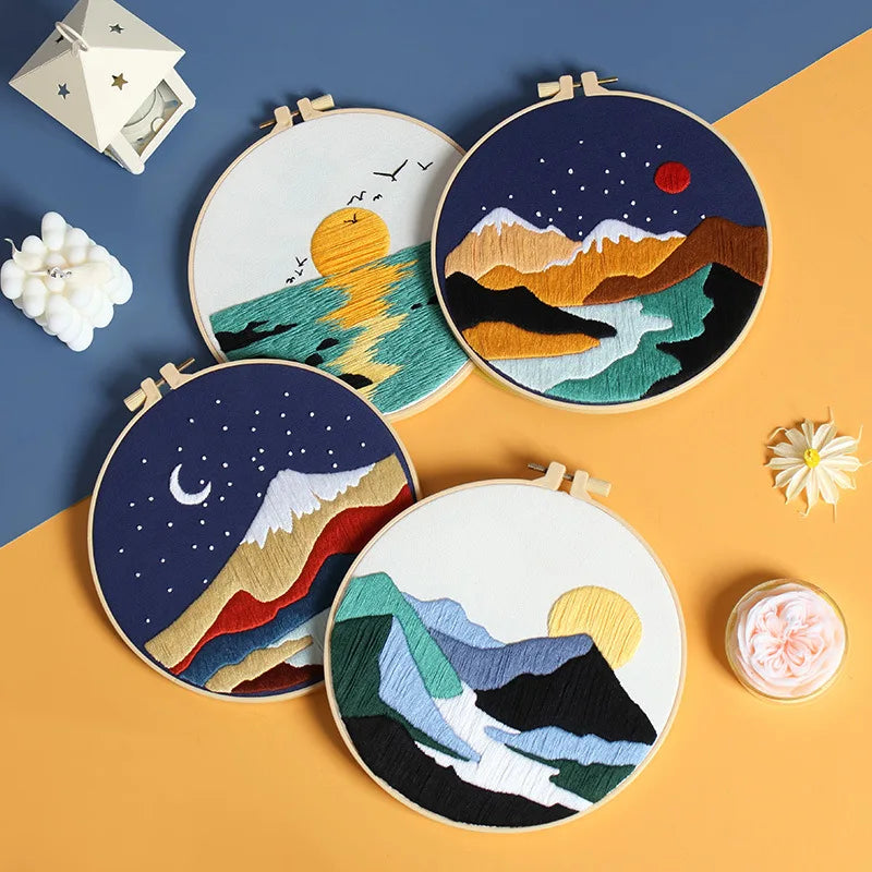 CraftHoop Celestial Landscapes Embroidery Kit