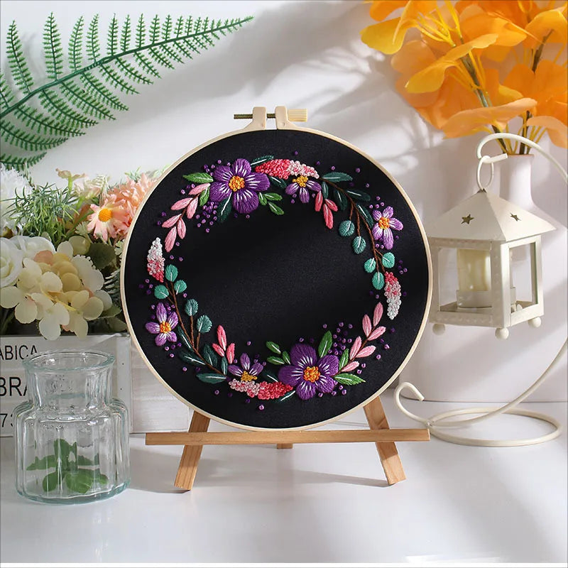 CraftHoop Twilight Petals Embroidery Kit