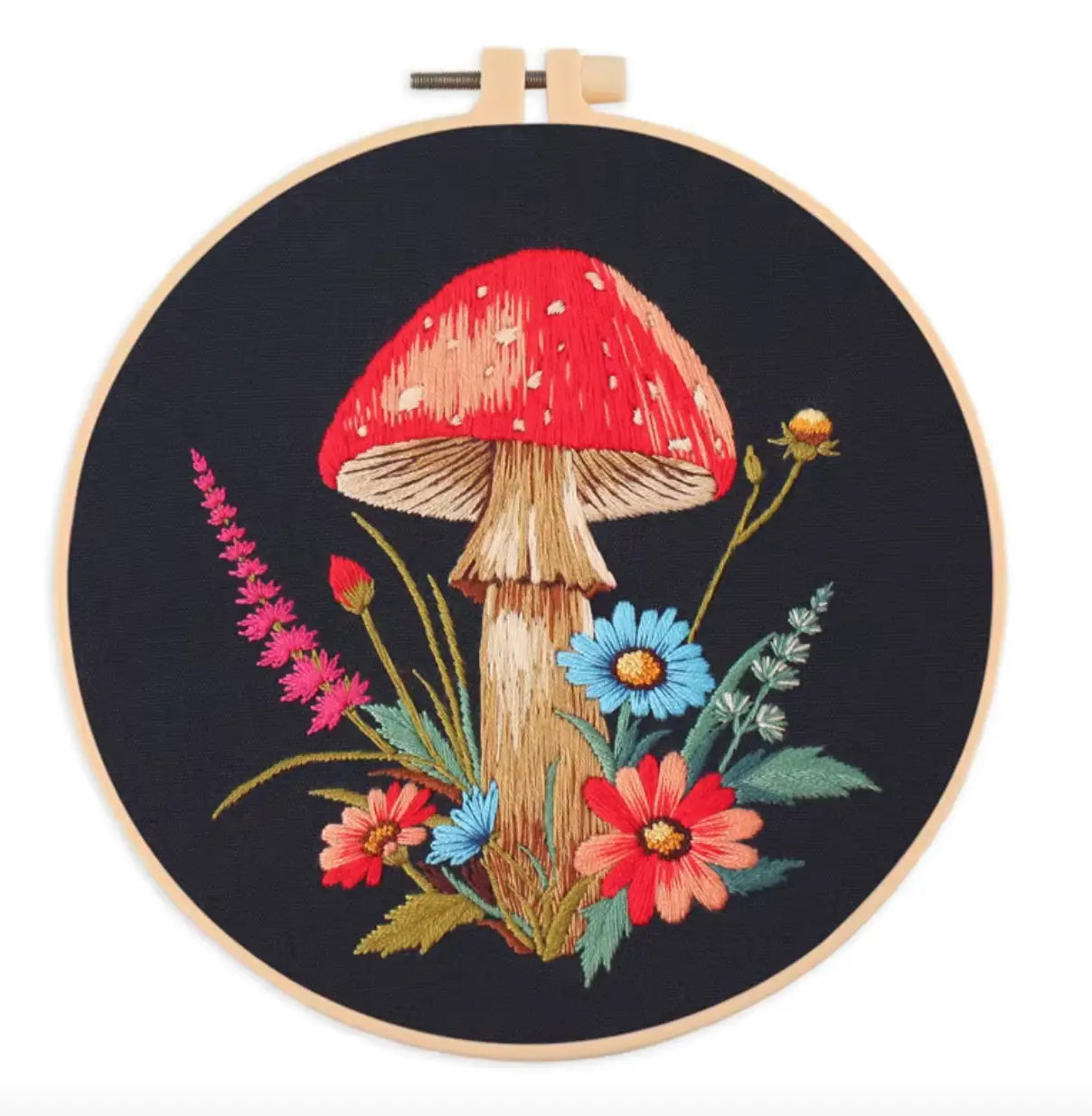 CraftHoop 3-Set Fairyland Mushroom Embroidery Kit