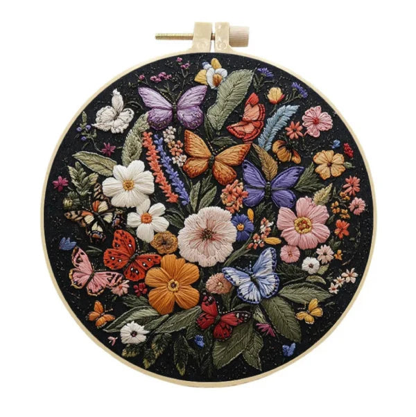 CraftHoop Butterfly Garden Embroidery Kit