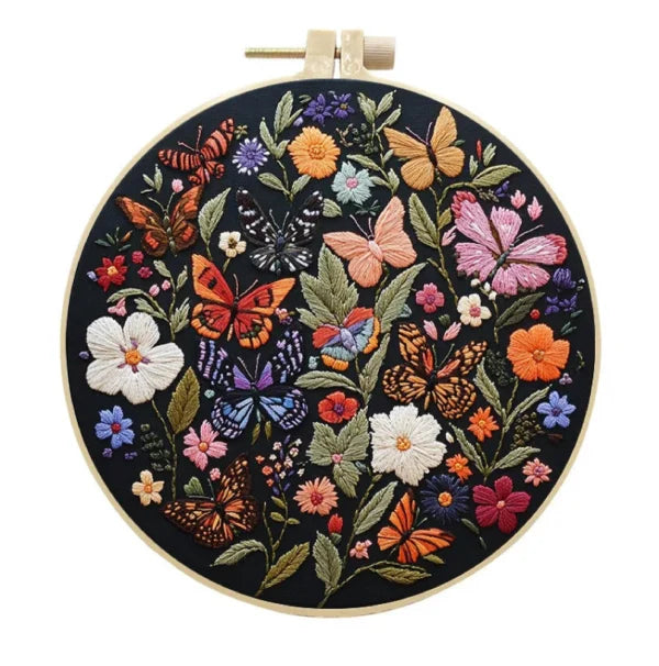 CraftHoop Butterfly Garden Embroidery Kit