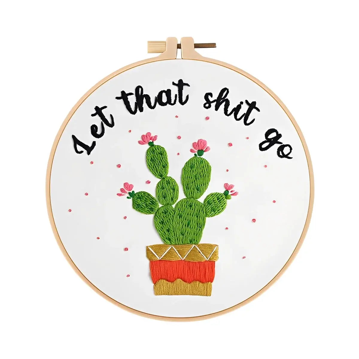 CraftHoop Cactus Humor Embroidery Kit
