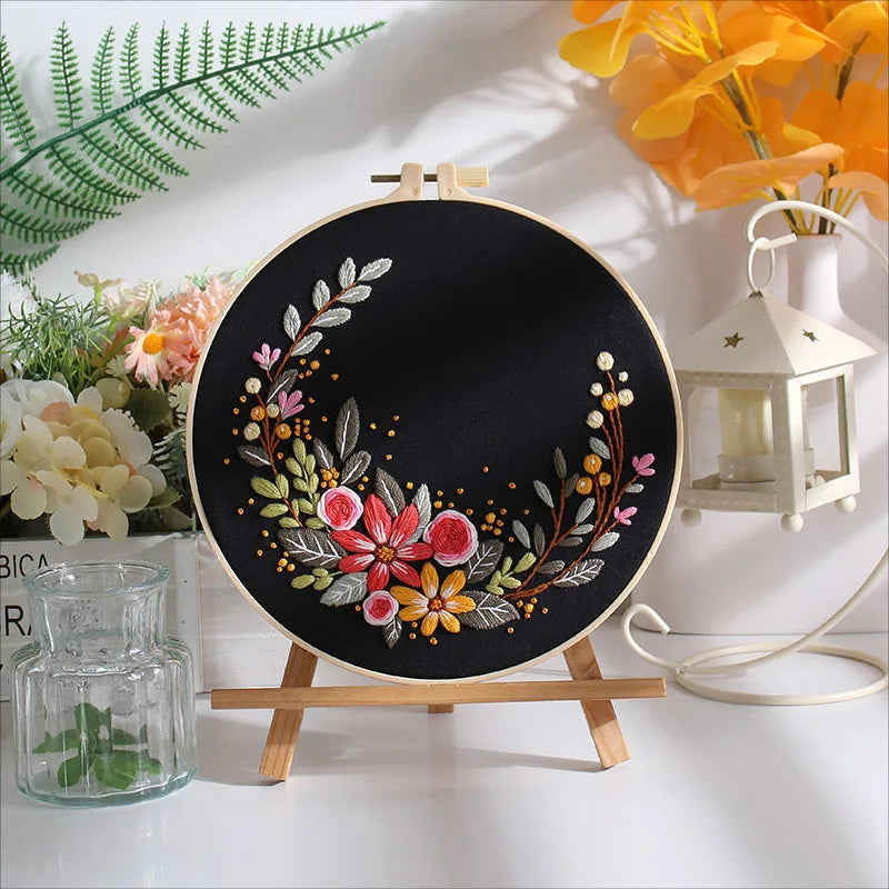 CraftHoop Twilight Petals Embroidery Kit