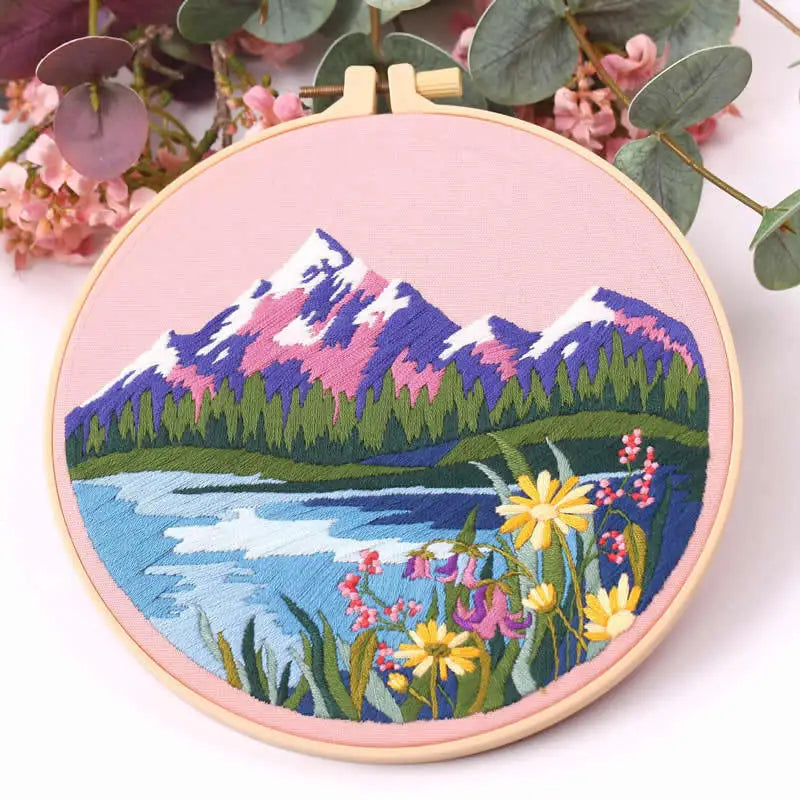 CraftHoop Peaks & Lakes Embroidery Kit