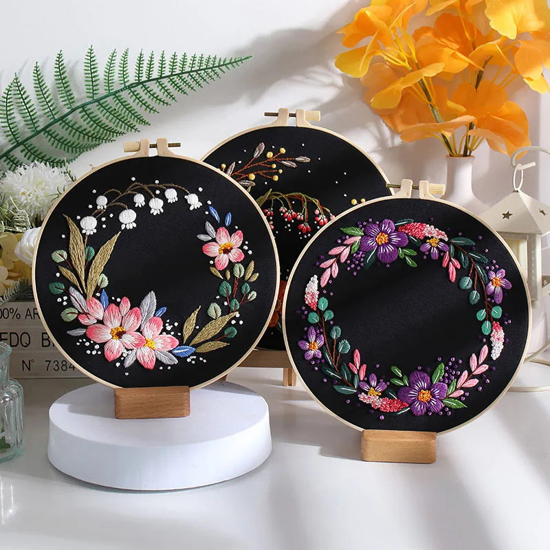 CraftHoop Twilight Petals Embroidery Kit