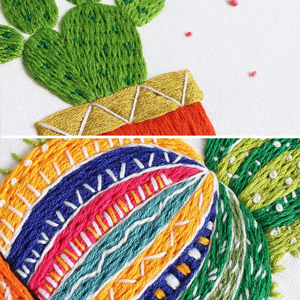 CraftHoop Cactus Humor Embroidery Kit