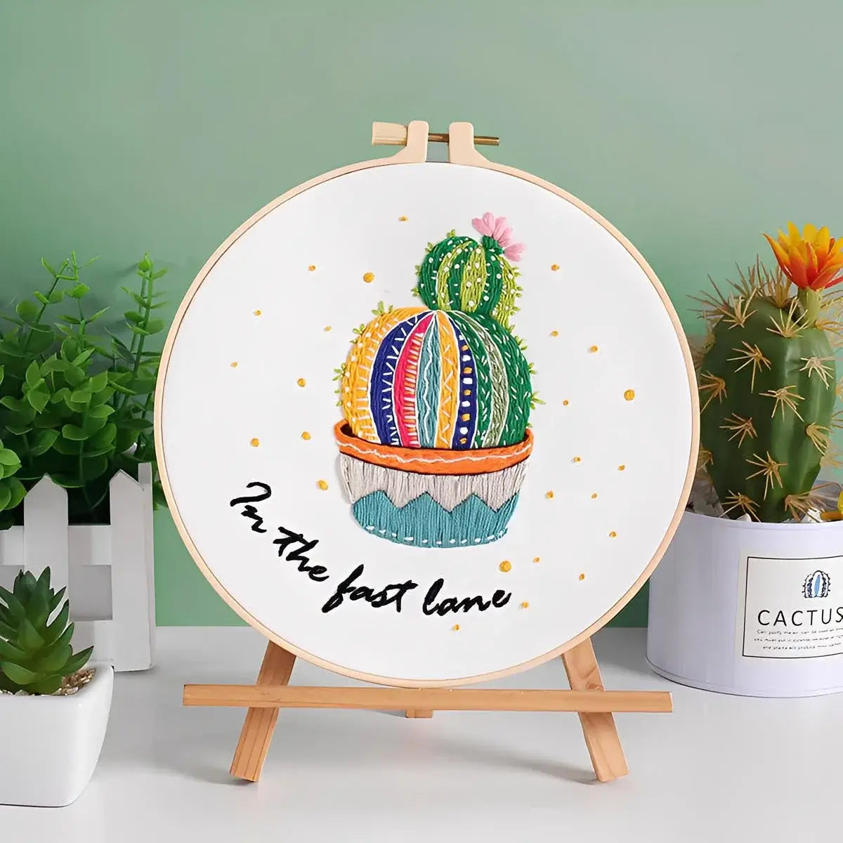 CraftHoop Cactus Humor Embroidery Kit