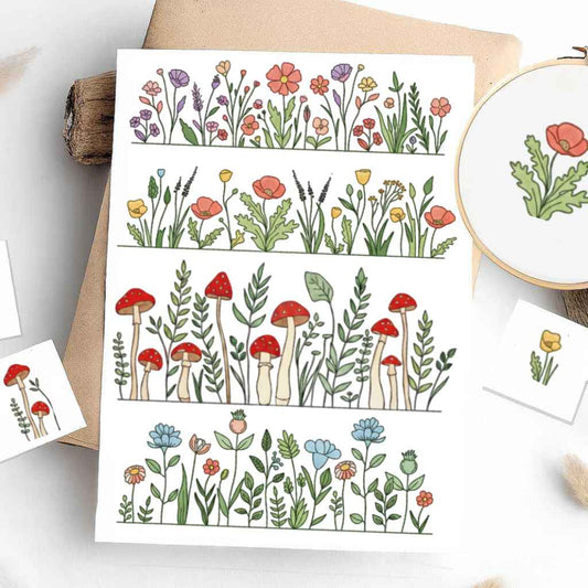 Colorful Stick & Stitch Patterns β Water-Soluble Transfers