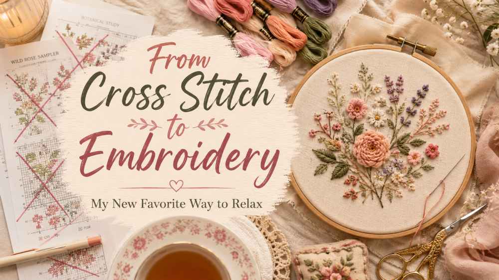 I Switched From Cross Stitch to Embroidery - And I Don’t Miss Counting Squares