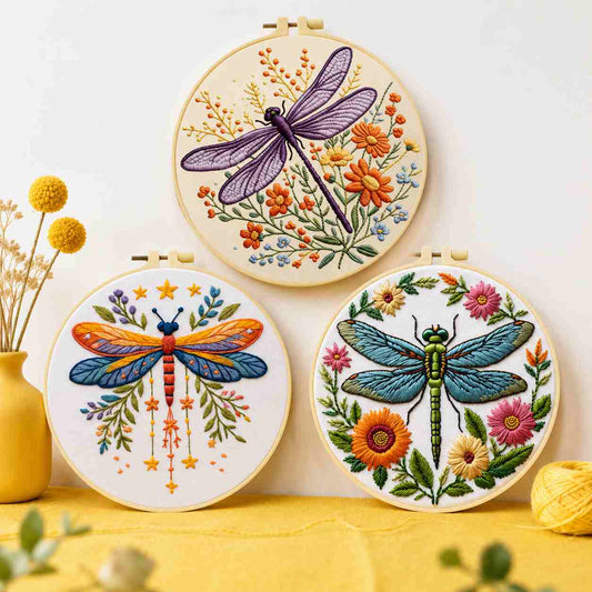 CraftHoop Dragonfly Meadow Embroidery Kit