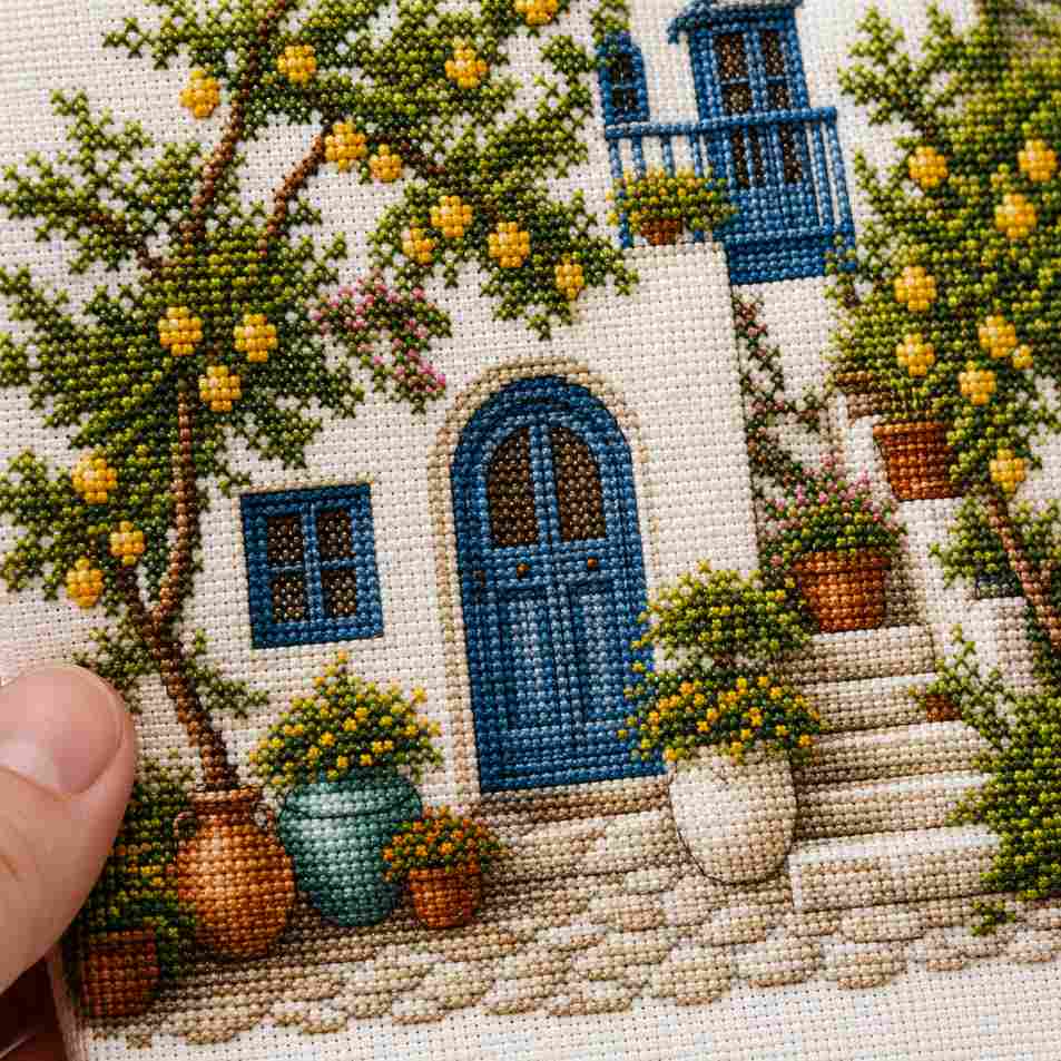 CraftHoop Lemon Villa Cross Stitch Kit