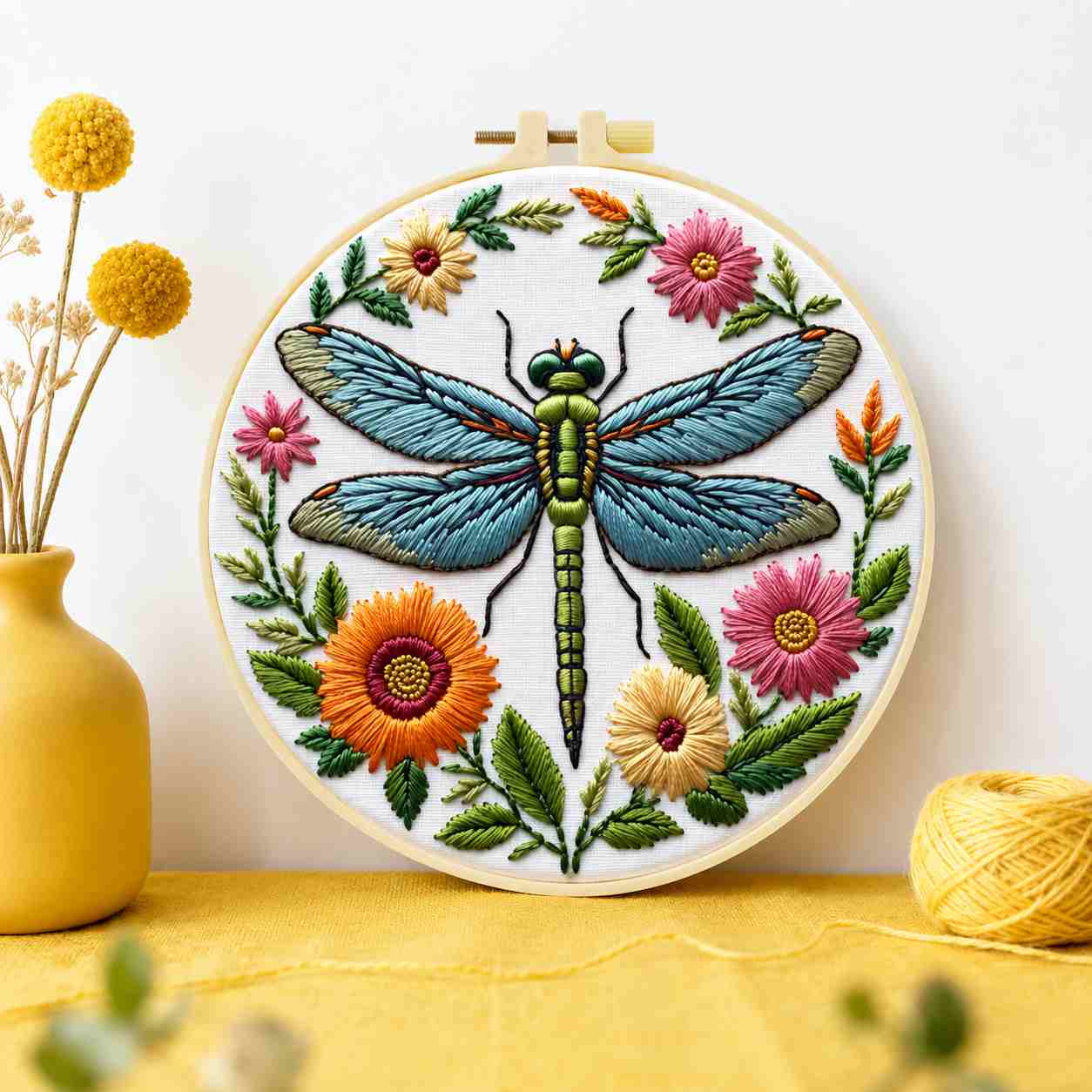 CraftHoop Dragonfly Meadow Embroidery Kit