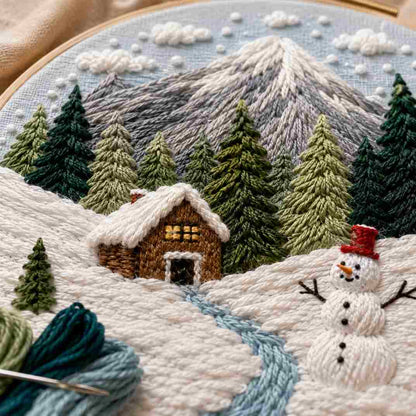 CraftHoop Jolly Christmas 3-Piece Embroidery Kit