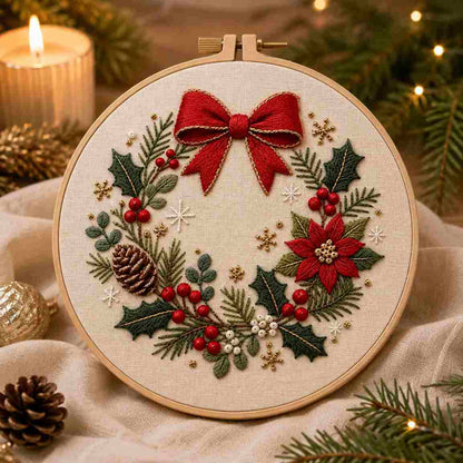 CraftHoop Christmas Treasures Embroidery Kit