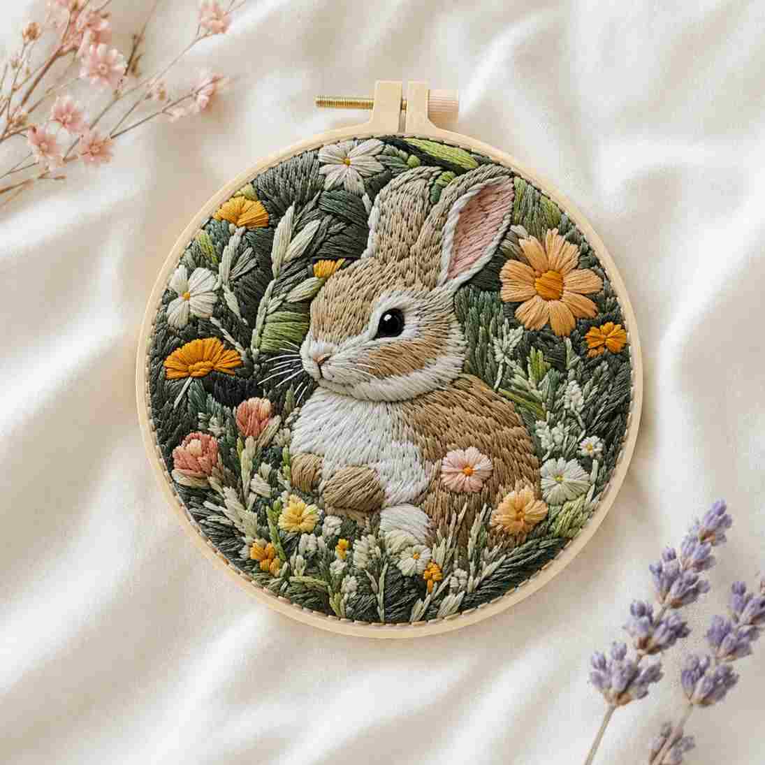 CraftHoop Garden Bunny Embroidery Kit