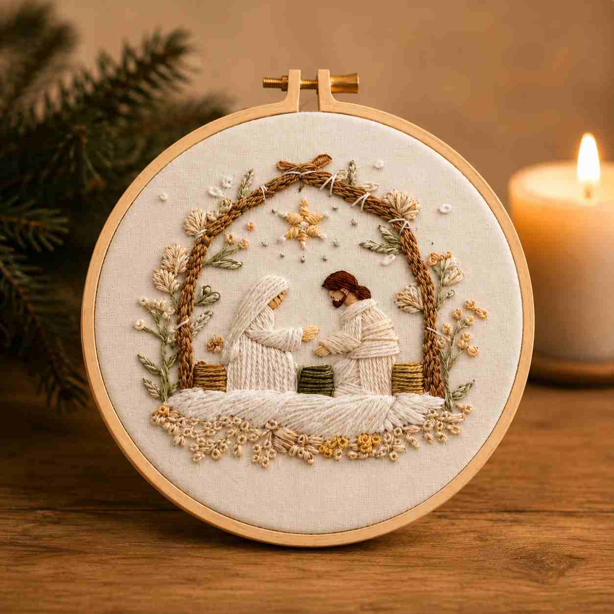 CraftHoop Silent Night Embroidery Kit