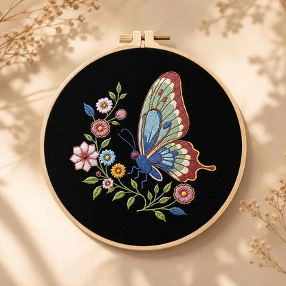CraftHoop Midnight Butterfly Embroidery Kit
