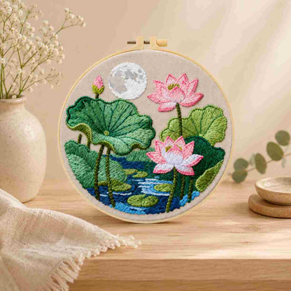 CraftHoop Lily & Lotus Embroidery Kit