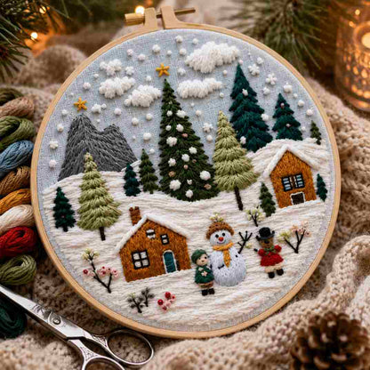 CraftHoop Jolly Christmas 3-Piece Embroidery Kit